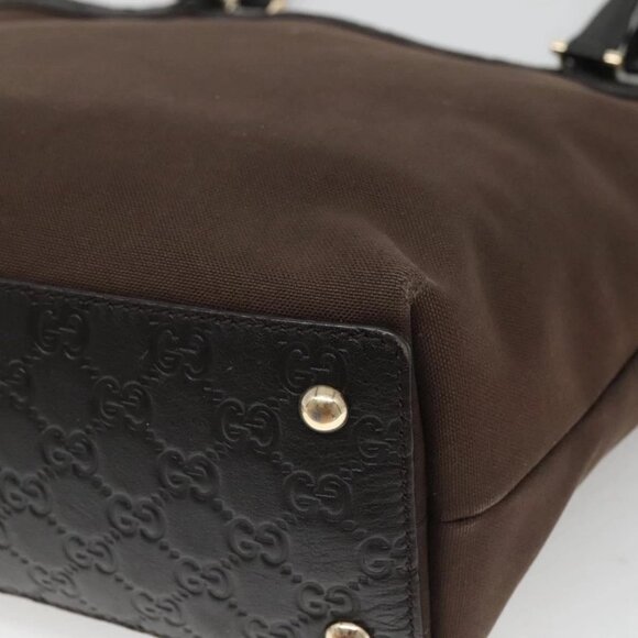 GUCCI Tote Bag Canvas Outlet Brown Gold 279153 Auth bs26148 - Picture 5 of 16